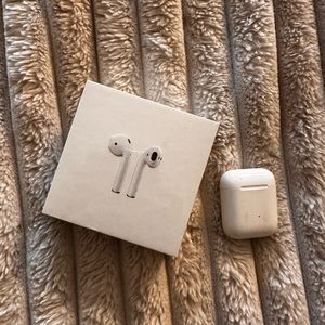 (1) brand new AirPods (1) second hand AirPods